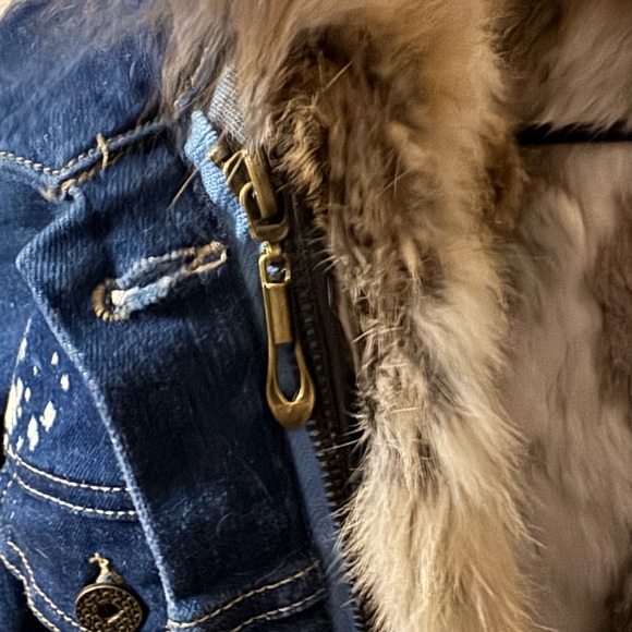 NBW Women's fur lined denim jacket - Picture 3 of 7